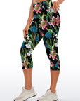 Flowers lilies and morning glory capris