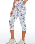 Flower orchid vine light capris