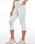 Colorful gilt water ripple liquid capris