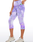 Purple gilt water ripple capris