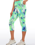 Water ripple liquid green blue capris