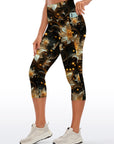 Star glowing flower star capris