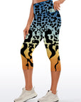 Animal natures leopard gradient capris