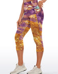 Water ripples with gold sunshine and purple captured capris