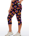 Haloween cool multicolored pumpkins capris