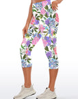 Flower hydrangea roses and leaves capris