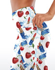 Fruits hand drawn fashion illustration lipstick cherry capris