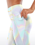 Colorful gilt water ripple liquid capris