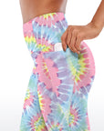 Tie dye colorful swirl capris