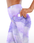 Purple gilt water ripple capris