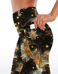 Star glowing flower star capris