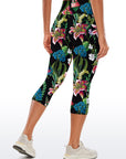 Flowers lilies and morning glory capris