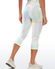 Colorful gilt water ripple liquid capris