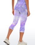 Purple gilt water ripple capris