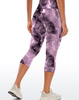 Abstract marble texture purple bubble swirls capris