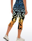 Animal natures leopard gradient capris