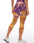 Water ripples with gold sunshine and purple captured capris