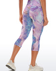 Abstract purple marble texture capris