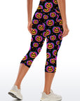 Haloween cool multicolored pumpkins capris