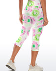 Colorful green pink tie dye seamless capris