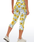 Flower watercolor sunflower yellow capris