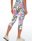 Flower hydrangea roses and leaves capris