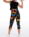 Exotic butterfly colorful elegance capris