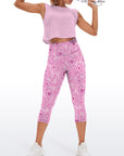 Love Flow in love abstract heart shape pink capris