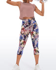 Flower magnolia peonies patchwork capris