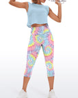 Tie dye colorful swirl capris