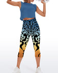 Animal natures leopard gradient capris