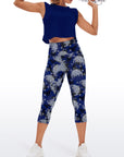 Flower dandelion blooming flying blue capris