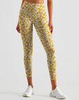 Flower yellow ditsy flower leggings