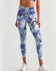 Tie dye ink painting design leggings