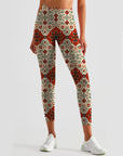 Ethnic persian carpet red leggings