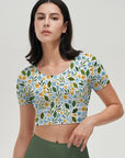 Flower green wildflower short sleeves