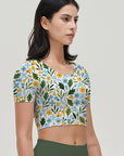 Flower green wildflower short sleeves