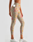 Flower vintage yellow leggings