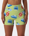 Cartoon rugby jersey printed shorts