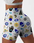 Evil eye print design shorts