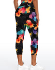 Abstract watercolor geometric splash dye leggings