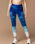 Cosmos celestial bodies moon night sky leggings