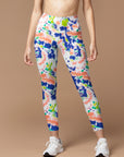 Colorful water color tie dye leggings