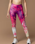 Flower watercolor psychedelic violet leggings