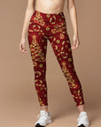 Christmas gear lights christmas tree red legging