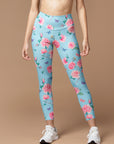 Flower beautiful blooming peonies leggings