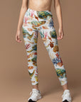 Ocean colorful tropical turtles starfish leggings