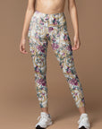 Flower peony metal ornament leggings