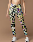 Animal leopard print colorful psychedelic leggings