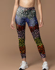 Flower colorful ditsy floral patchwork leggings